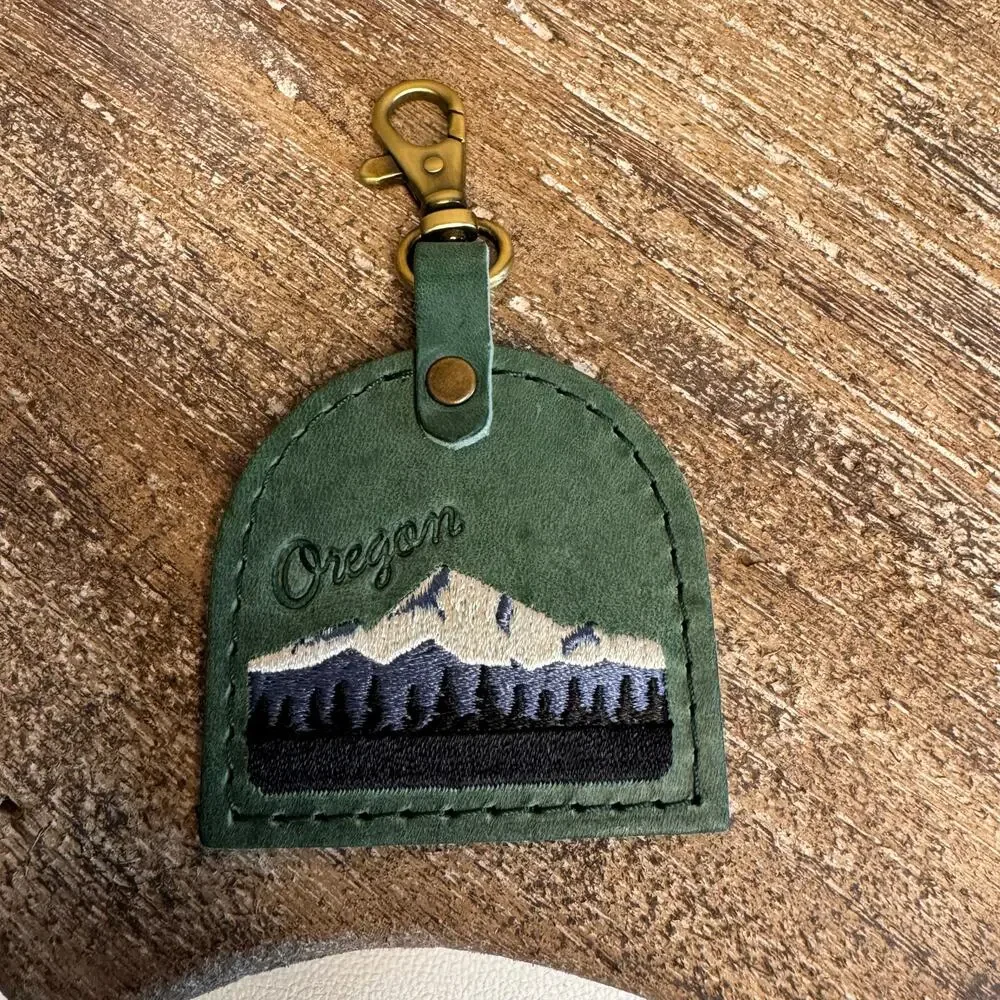 Portland Leather Oregon Charm CUCUMBER FAST SHIP MOUNTAIN Bag Charm Pacific NW